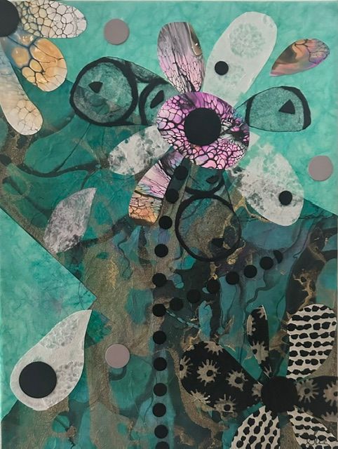 Teal Dreams and Floating Petal